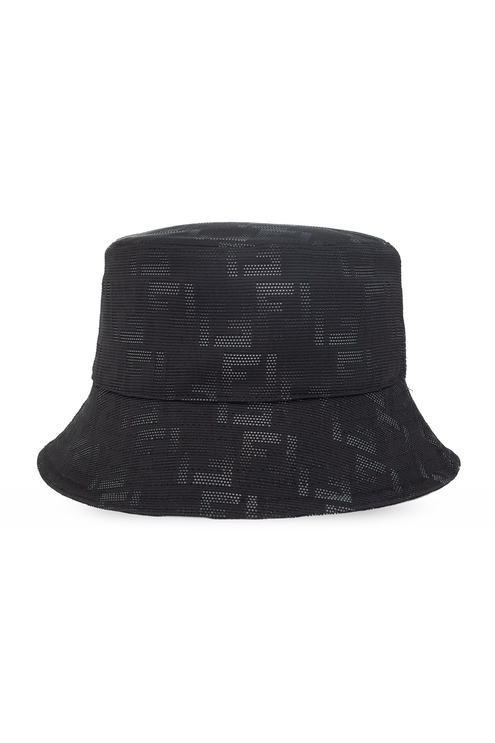 Barcode Print Cotton Baseball Cap Bucket hat with logo Fendi SchaferandweinerShops Netherlands